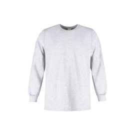 Penye Tişört Uzun Kollu Erkek Gri Melanj